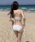 ビキニ水着セット小胸盛れるセパレート水着 レディース 大人可愛いスイムウェア上下セット セクシーリボンビキニ おしゃれ Y2K水着海水浴 トレンド水着美胸 韓国風 92SHENGJIA-003