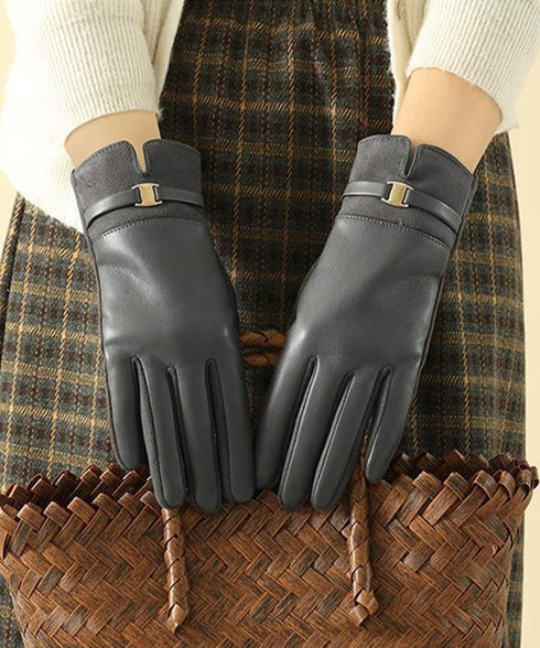 スマホ対応 PUレザー手袋レディース防寒 裏起毛スエード調グローブ 防風保温手ぶくろ 暖かいスマートフォン手袋 タッチパネル対応 アウトドア 上品手袋ソフトタッチ 92SHUOLE-001