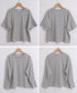 袖レース切り替え5分袖Tシャツカットソー レディースレーストップス 透け感袖カットソーきれいめ 体型カバー 大人オフィスカジュアル 上品春夏服ゆったりクルーネック 92SSJIALI-001
