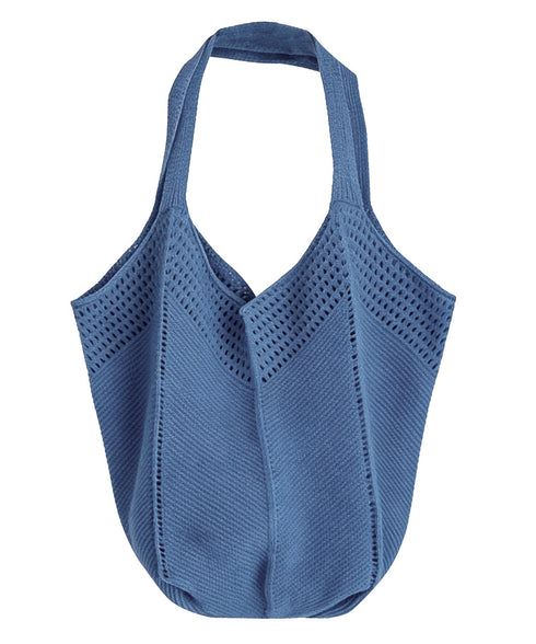 ニットバッグ 大容量トートバッグ肩掛け鞄 大きめナチュラルバッグ 透かし編みニット鞄 A4収納可 大人カジュアルサマーバッグ 韓国風カバン シンプル手提げバッグ 92TAYAN-001