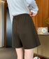 プリーツキュロットパンツ ウール風 秋冬 レディース 可愛いショート丈パンツ Aラインスカパン カジュアル ミニ丈パンツ着やせ ハイウエスト美脚脚長短パン韓国風 92XAYTFS-005