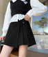 プリーツキュロットパンツ ウール風 秋冬 レディース 可愛いショート丈パンツ Aラインスカパン カジュアル ミニ丈パンツ着やせ ハイウエスト美脚脚長短パン韓国風 92XAYTFS-005