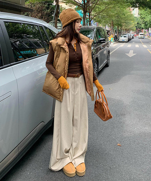 配色ヘンリーシャツハーフボタンカットソー レディース バイカラーヘンリーネックTシャツ レイヤード風リブトップス 長袖タイトtシャツ シンプル細見え着回しトップス 92XHJ-001