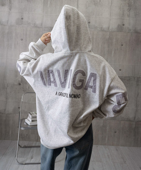 韓国風フード付きジップパーカーレディース ゆったりオーバーサイズトレーナー 前開きジップアップ長袖トップス フーディー 体型カバーライトアウター10代20代30代 92YGLMY-001