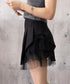 プリーツミニスカートチュール切替スカート レディース ハイウエストチュールスカート レイヤード風 Aラインスカートインナーパンツ付き 美脚脚長 ショート丈スカート 92YGYG-001