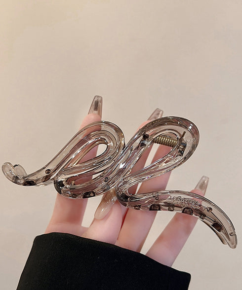 バンスクリップ大人 ヘアクリップおしゃれ 韓国風ヘアアクセサリーしっかり留まる ウェーブヘアクリップこなれ感 ヘアアレンジ簡単まとめ髪 ハーフアップクリップ大きめ 92YIPAI-001