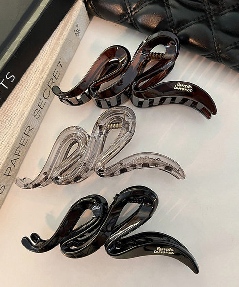 バンスクリップ大人 ヘアクリップおしゃれ 韓国風ヘアアクセサリーしっかり留まる ウェーブヘアクリップこなれ感 ヘアアレンジ簡単まとめ髪 ハーフアップクリップ大きめ 92YIPAI-001