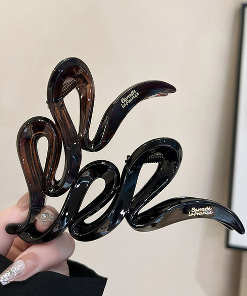 バンスクリップ大人 ヘアクリップおしゃれ 韓国風ヘアアクセサリーしっかり留まる ウェーブヘアクリップこなれ感 ヘアアレンジ簡単まとめ髪 ハーフアップクリップ大きめ 92YIPAI-001