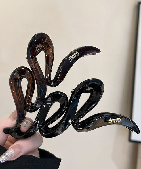 バンスクリップ大人 ヘアクリップおしゃれ 韓国風ヘアアクセサリーしっかり留まる ウェーブヘアクリップこなれ感 ヘアアレンジ簡単まとめ髪 ハーフアップクリップ大きめ 92YIPAI-001