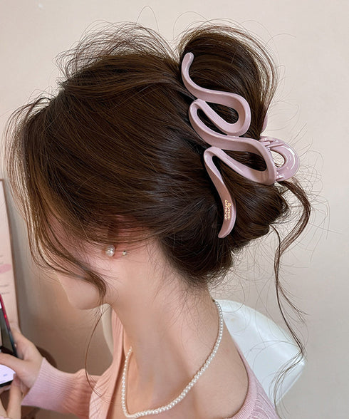 バンスクリップ大人 ヘアクリップおしゃれ 韓国風ヘアアクセサリーしっかり留まる ウェーブヘアクリップこなれ感 ヘアアレンジ簡単まとめ髪 ハーフアップクリップ大きめ 92YIPAI-001