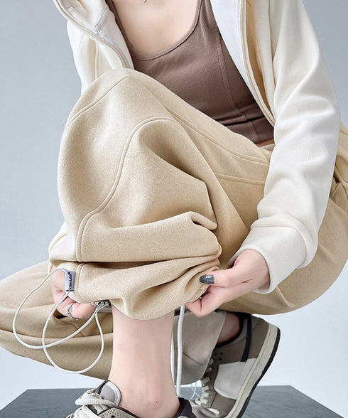 スウェットパンツ レディースワイドパンツ ハイウエストイージーパンツ 着やせボトムス ゆったり運動着韓国風リラックスパンツ 楽ちんロングパンツ 春夏秋冬体型カバー 92YIYU-001