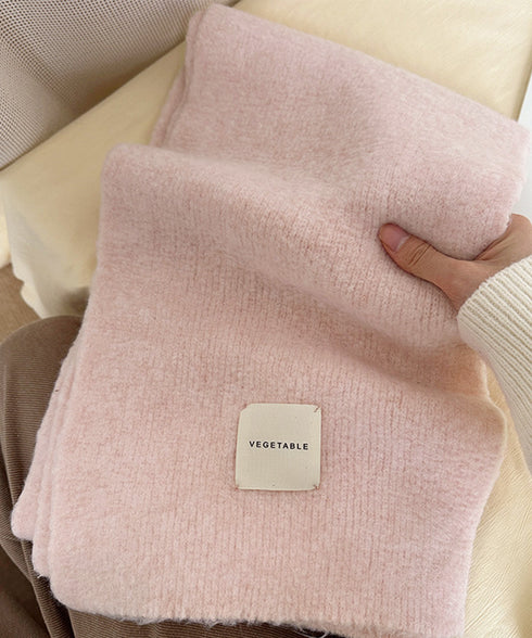 ニットマフラーカシミア風ネックウォーマー チクチクしない厚手マフラーレディース 暖かいストール韓国風 おしゃれショールマフラー無地シンプル 防風防寒グッズオフィス 92YZL-002