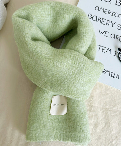 ニットマフラーカシミア風ネックウォーマー チクチクしない厚手マフラーレディース 暖かいストール韓国風 おしゃれショールマフラー無地シンプル 防風防寒グッズオフィス 92YZL-002