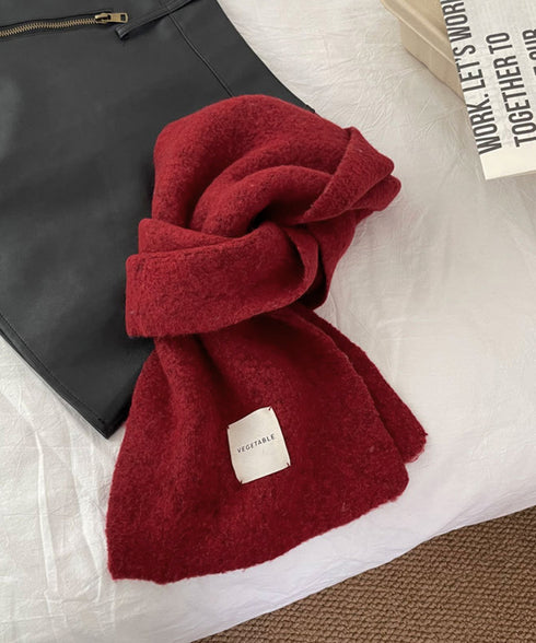 ニットマフラーカシミア風ネックウォーマー チクチクしない厚手マフラーレディース 暖かいストール韓国風 おしゃれショールマフラー無地シンプル 防風防寒グッズオフィス 92YZL-002