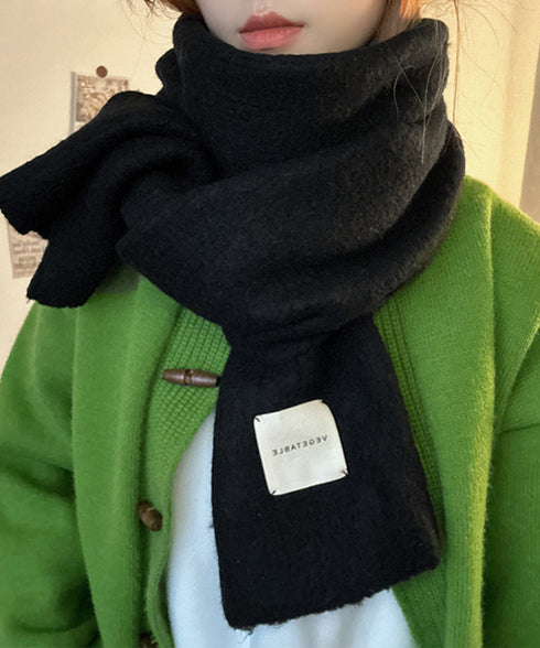 ニットマフラーカシミア風ネックウォーマー チクチクしない厚手マフラーレディース 暖かいストール韓国風 おしゃれショールマフラー無地シンプル 防風防寒グッズオフィス 92YZL-002