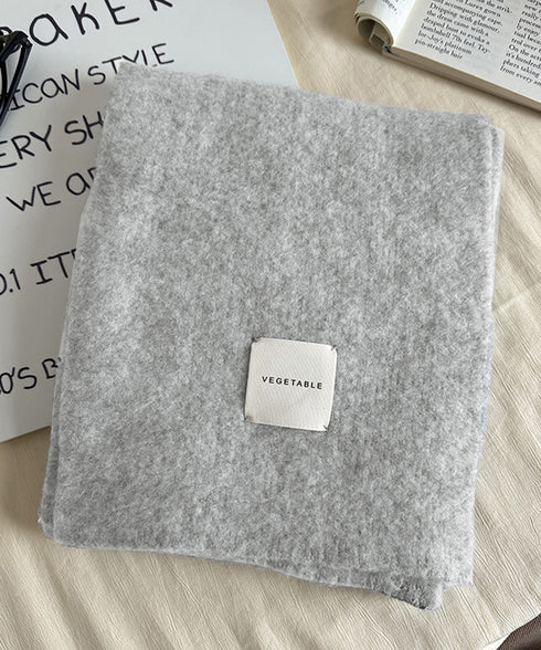 ニットマフラーカシミア風ネックウォーマー チクチクしない厚手マフラーレディース 暖かいストール韓国風 おしゃれショールマフラー無地シンプル 防風防寒グッズオフィス 92YZL-002