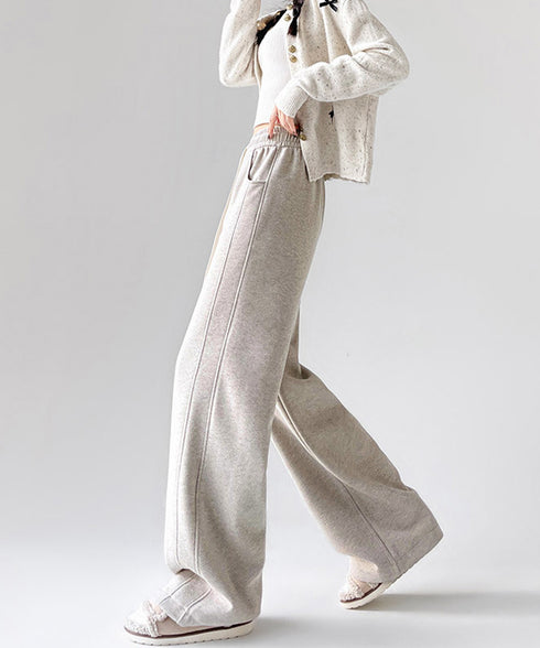 ヘリンボーン柄ワイドパンツレディース美脚 ハイウエストストレートパンツ 裏起毛ノーマル2タイプ ウエストゴムリラックスパンツ ポケット付き楽ちんイージーパンツ秋冬 92ZBB-001