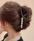 大人カジュアル パール バンスクリップ ヘアアクセサリー 韓国風 上品キレイめ まとめ髪 アップヘア オフィス デート 大人可愛い レディース髪留め 95FASHI-006