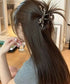 バンスクリップ 大きめ ヘアアクセサリー ヒョウ柄 リボンクリップ カジュアル リボン髪留め デイリー ヘアアクセサリー 小物 誕生日 プレゼント 95FASHI-011