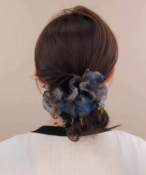 シュシュ大きめ 大人 ボリュームヘアゴム シュシュ ヘアアクセサリー ヘアゴム まとめ髪 ラインストーン 大人可愛い きれいめ 韓国風 髪飾り 結婚式 女子会 95FASHI-014