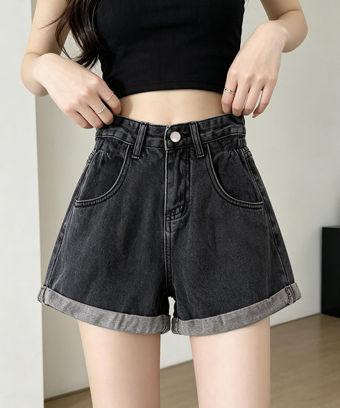 ショートパンツ 短パンデニム 韓国風 レディースデニムショートパンツ カジュアル シンプル おしゃれ 春夏秋着回し お出かけ ショート丈 定番ボトム 95NZDK-001