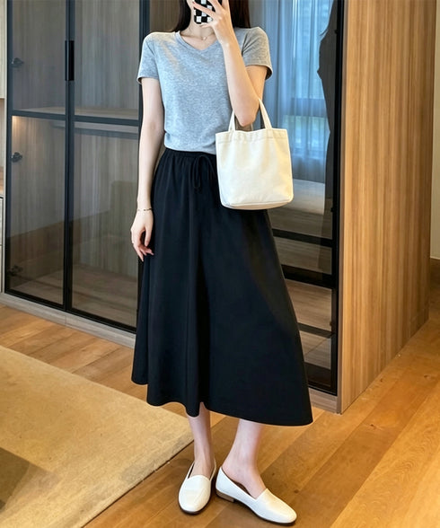 ワイドパンツ ガウチョパンツ レディース リラックスワイドパンツ 美脚シルエット 体型カバーパンツ ウエストゴム ボリュームパンツ ドロストパンツ 落ち感素材 95CHENXIN-002