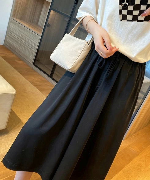 ワイドパンツ ガウチョパンツ レディース リラックスワイドパンツ 美脚シルエット 体型カバーパンツ ウエストゴム ボリュームパンツ ドロストパンツ 落ち感素材 95CHENXIN-002