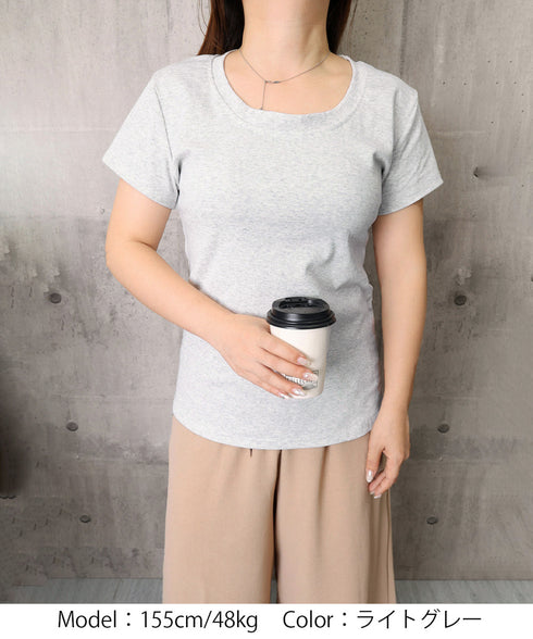 半袖tシャツ レディース 韓国風 ラウンドネックTシャツ 半袖トップス 柔らか素材 肌触り抜群 細見えトップスきれいめカジュアル 春夏新作トレンドアイテム 95DUANXIU-001