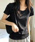 半袖tシャツ レディース 韓国風 ラウンドネックTシャツ 半袖トップス 柔らか素材 肌触り抜群 細見えトップスきれいめカジュアル 春夏新作トレンドアイテム 95DUANXIU-001