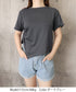 レディース アシンメトリー Tシャツ シンプル リボンドロストトップス 抜け感 シャーリング半袖 薄手 サイド絞り半袖 韓国風 ドロスト Tシャツ 95DUANXIU-002