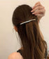 バレッタレディース ヘアアクセサリー レディース ヘアアクセ バーバレッタ メタル シンプル 上品 大人かわいい 韓国風 オフィス 通勤 デイリー ゴールド 95FASHI-004