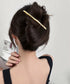 バレッタレディース ヘアアクセサリー レディース ヘアアクセ バーバレッタ メタル シンプル 上品 大人かわいい 韓国風 オフィス 通勤 デイリー ゴールド 95FASHI-004
