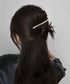 バレッタレディース ヘアアクセサリー レディース ヘアアクセ バーバレッタ メタル シンプル 上品 大人かわいい 韓国風 オフィス 通勤 デイリー ゴールド 95FASHI-004