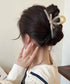 バンスクリップ大人 ヘアクリップおしゃれ 大人女子 韓国風 リボンヘアクリップ きれいめ大きめモチーフシンプルかわいい ヘアアクセサリー使いやすいしっかりホールド 95FASHI-005