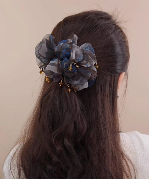 シュシュ大きめ 大人 ボリュームヘアゴム シュシュ ヘアアクセサリー ヘアゴム まとめ髪 ラインストーン 大人可愛い きれいめ 韓国風 髪飾り 結婚式 女子会 95FASHI-014