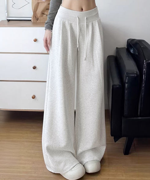 スウェットパンツハイウエストワイドパンツ レディース ウエストゴム イージーパンツ ゆったりリラックスパンツ カジュアル 楽ちんパンツ ダンス練習着ズボン 韓国風 96JIXING-004