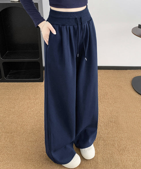 スウェットパンツハイウエストワイドパンツ レディース ウエストゴム イージーパンツ ゆったりリラックスパンツ カジュアル 楽ちんパンツ ダンス練習着ズボン 韓国風 96JIXING-004