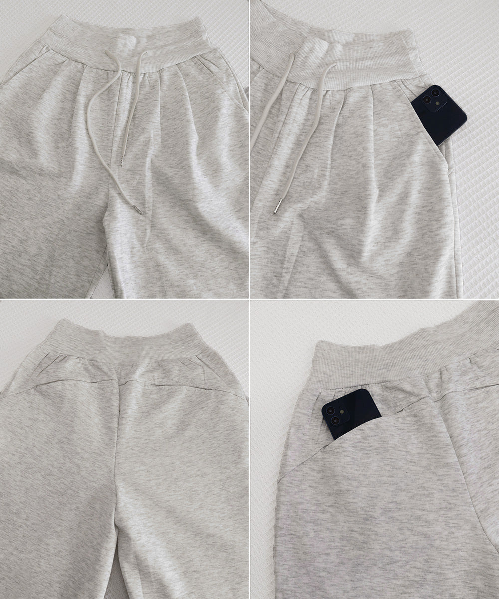 スウェットパンツハイウエストワイドパンツ