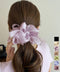 オーガンジーシュシュシアーフリルヘアゴム 大人可愛い シフォンシュシュ おしゃれヘアアクセサリー バレエコア髪飾りオフィスカジュアルハーフアップ髪留めポニーテール 96SHUKE-001