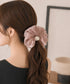 ボリュームシュシュオーガンジーヘアアクセ パールシュシュきれいめ上品 大ぶりシアーシュシュ大きめ フェミニンヘアゴム韓国風 バレエコア髪飾り レディース髪留めゴム 96SHUKE-002