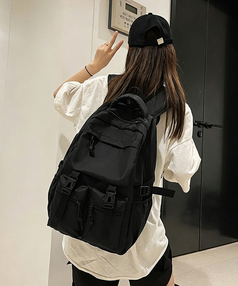 リュックサック 大容量A4 ユニセックス バックパック 男女兼用鞄 修学旅行 多収納 無地 カジュアルかばん 大きめ 通勤通学 マザーズリュック 韓国ファッション 96TIANZM-002