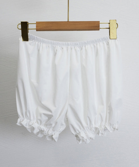 三分丈ペチパンツ裾フリル かぼちゃパンツ 春夏ペチコートショートパンツレディース ウエストゴムタップパンツ チラ見え防止インナーパンツ またずれ防止バルーンパンツ 97KZ-002