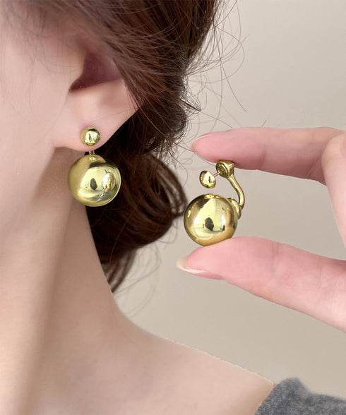 メタルボールピアス きれいめ 一粒ピアス 大人可愛いスタッドピアスレディース 韓国風シンプルピアスお洒落 オフィスカジュアルピアス高見え 丸玉ピアス上品清楚耳飾り 97SHIPIN-002