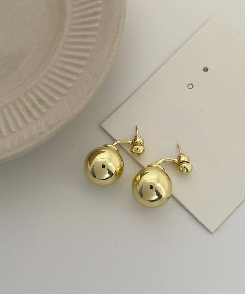 メタルボールピアス きれいめ 一粒ピアス 大人可愛いスタッドピアスレディース 韓国風シンプルピアスお洒落 オフィスカジュアルピアス高見え 丸玉ピアス上品清楚耳飾り 97SHIPIN-002