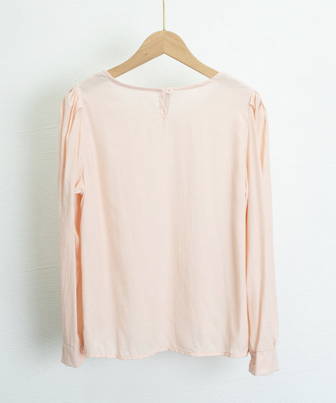 タックスリーブブラウス長袖韓国風トップス パフ袖トップス レディース きれいめブラウス オフィスカジュアル インナートップスおしゃれ クラシカルブラウス 学校行事 97SY-002