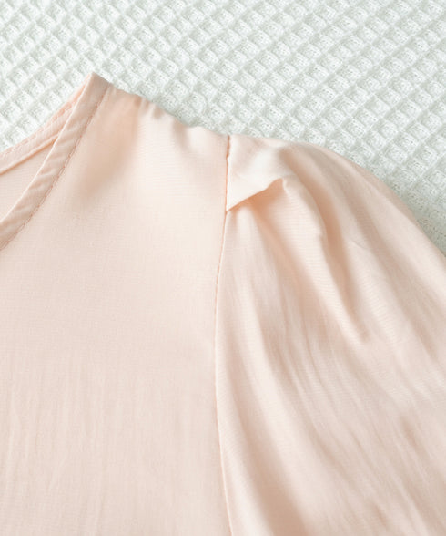 タックスリーブブラウス長袖韓国風トップス パフ袖トップス レディース きれいめブラウス オフィスカジュアル インナートップスおしゃれ クラシカルブラウス 学校行事 97SY-002