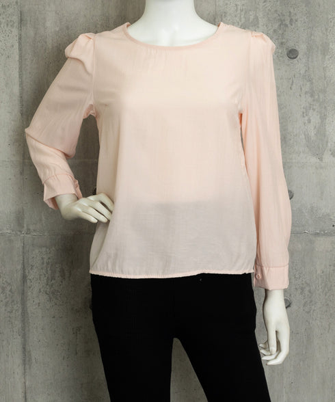 タックスリーブブラウス長袖韓国風トップス パフ袖トップス レディース きれいめブラウス オフィスカジュアル インナートップスおしゃれ クラシカルブラウス 学校行事 97SY-002