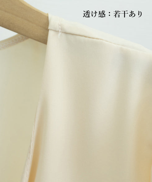 韓国風ボウタイブラウスレディースきれいめ 長袖リボンタイブラウス オフィスカジュアル 大人可愛いトップス 春夏 ノーカラーブラウス スーツインナーブラウス上品清楚 97SY-003