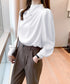 ドレープブラウス 韓国風ブラウスきれいめ レディースタックブラウス オフィスカジュアルブラウス長袖 フェミニンブラウス とろみブラウスおしゃれ 大人可愛いトップス 97SY-008