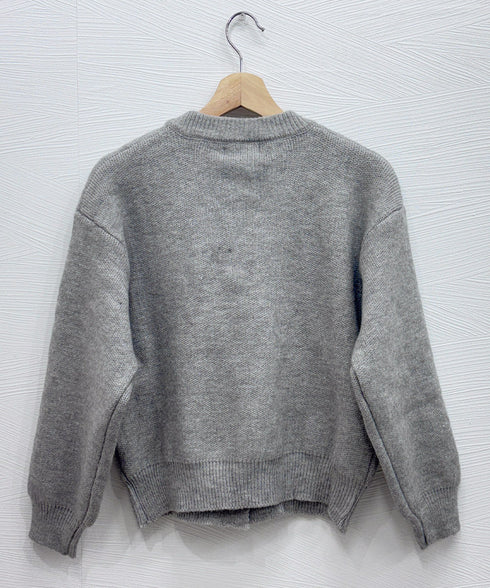 韓国風トグルボタンニットカーディガン秋冬 暖かいカーディガンレディース長袖 ドロップショルダー前開きニットトップス オフィスカジュアルカーディガンきれいめセーター 97SY-016